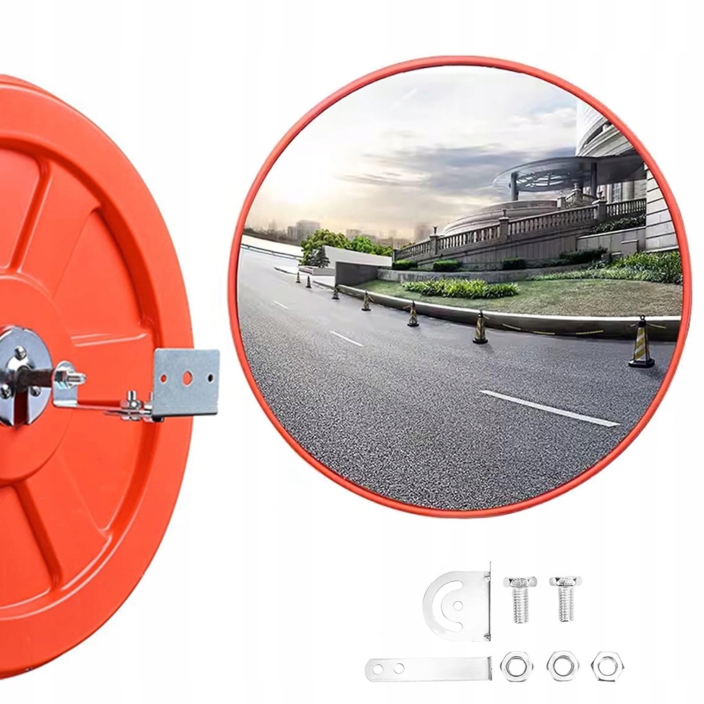 Zrcadlo parkovací zrcadlo Silniční upevnění 45 cm Konvexní a držák