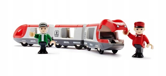 BRIO POCIAG PASAŻERSKI OSOBOWY 2 FIGURKI WAGONY Seria World