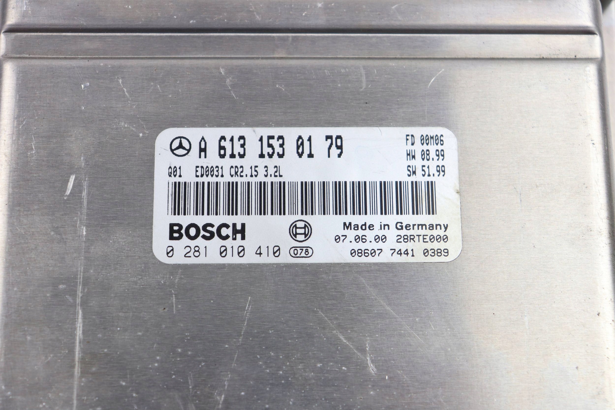 MERCEDES W220 computer control unit of the engine ECU 3.2 A6131530179 0281010410