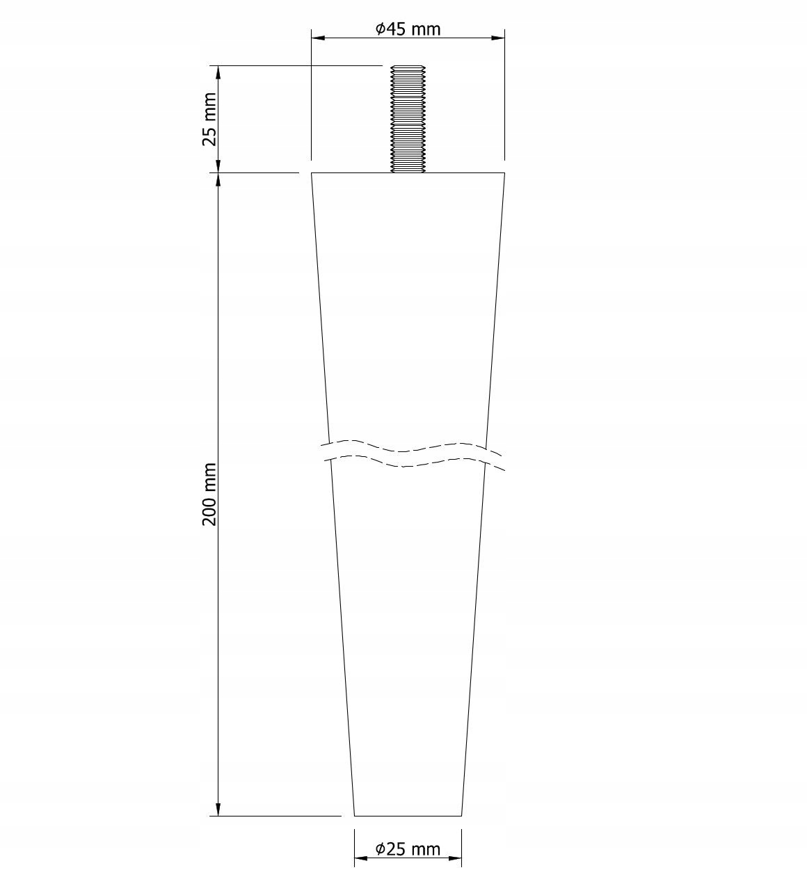 Nogi Nóżki 20 cm drewniane surowe + blachy zestaw Marka inna