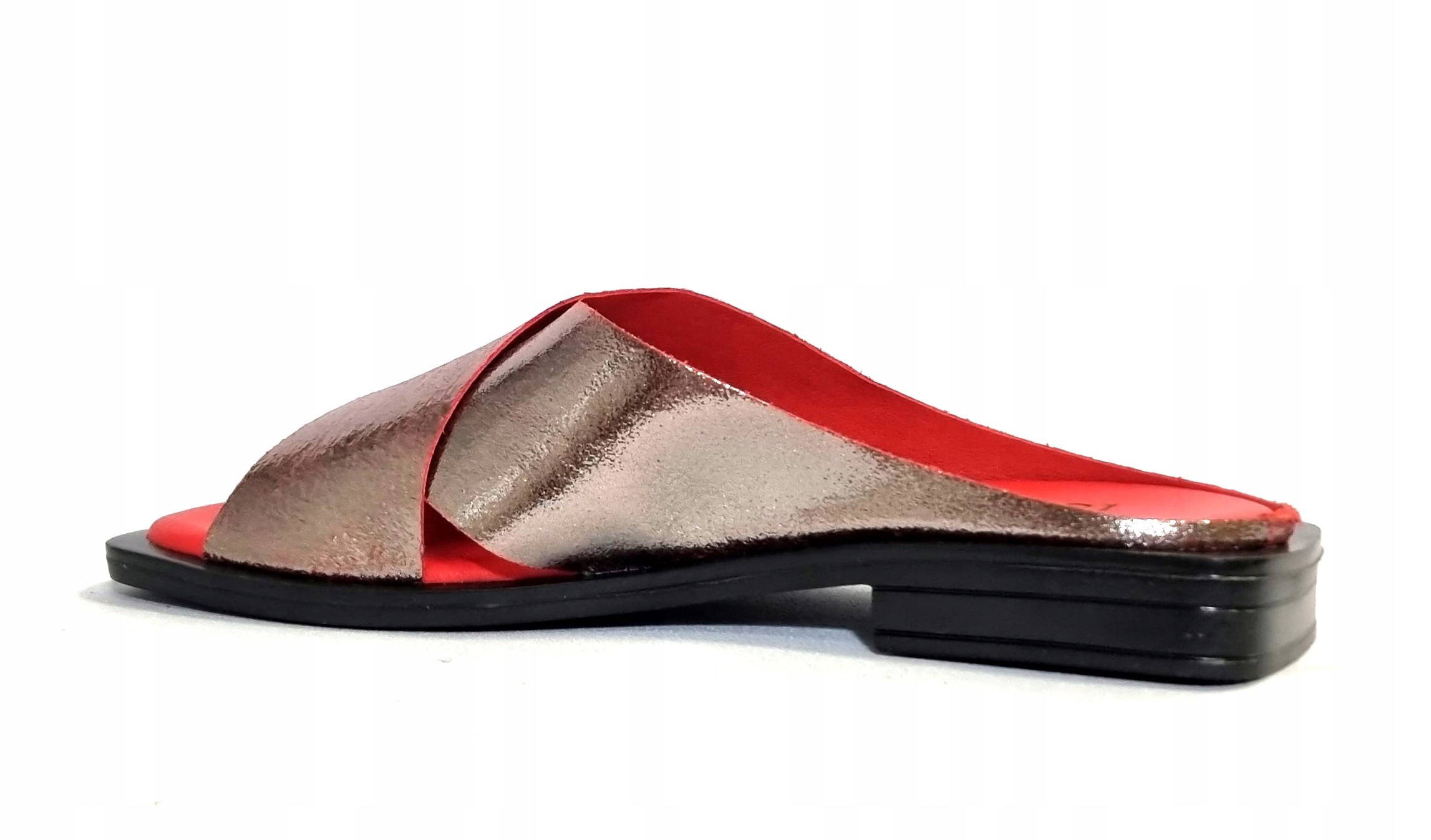 Klapki LORETTA VITALE 12116 srebrne r38 Rozmiar 38