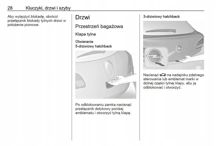 Opel Astra J 4 wersje 2014 - 2019 Instrukcja Obsł Marka Inna
