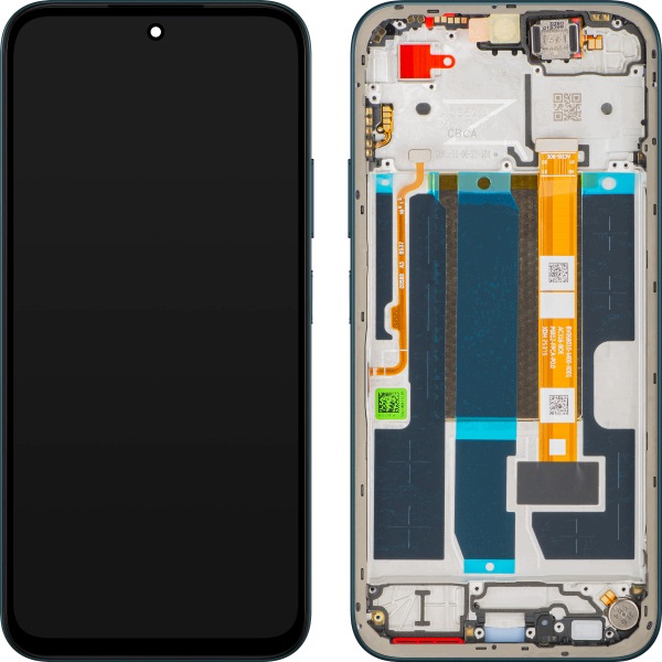Org Wyświetlacz LCD z ramką ekran do Oppo A6 (niebieski)