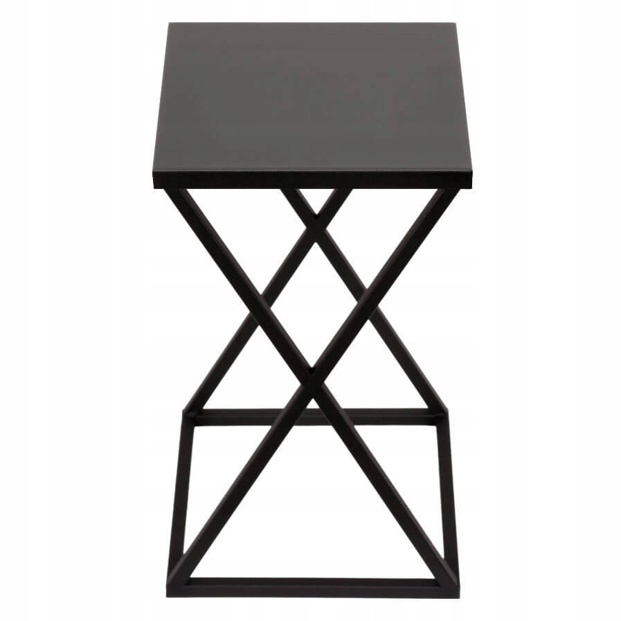 Stojan na květiny stojící Držák Na Květináč kovový loft 40 cm silný černý Xena