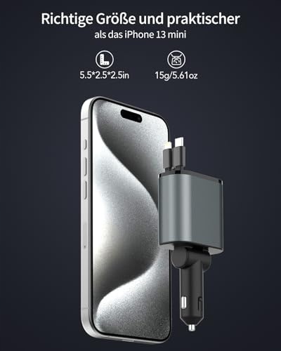 AIMTEL Samochodowa Ładowarka USB C Do iPhone Galaxy AirPods Pixel — miniatura 4