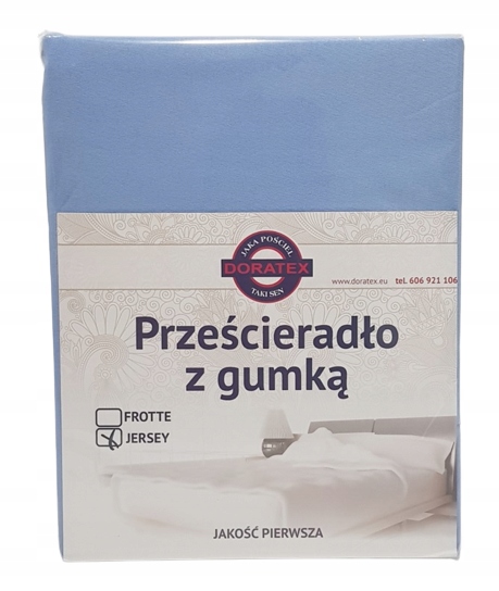 

Prześcieradło Z Gumką Bawełna Błękitne 90x200cm