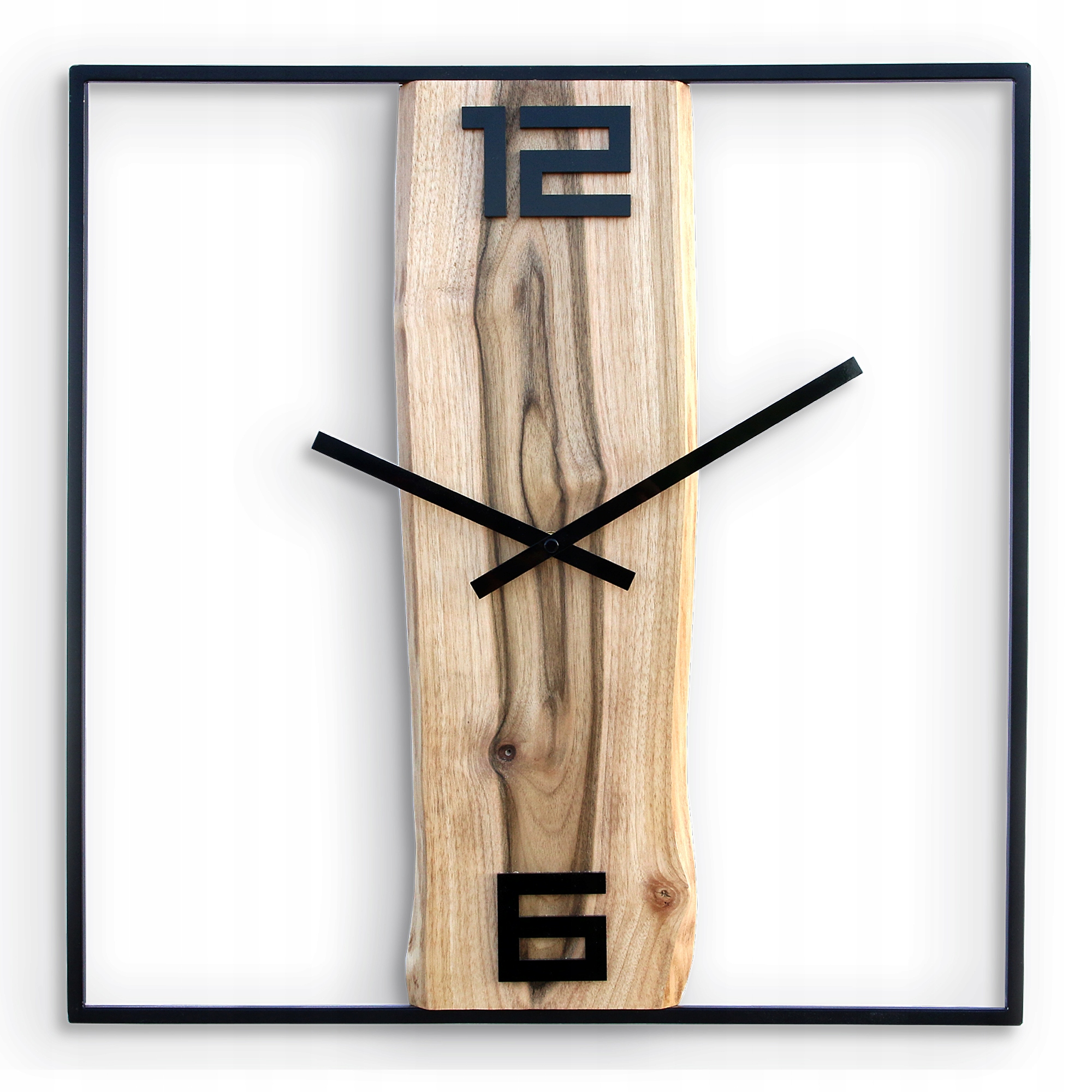 

Duży zegar ścienny Metalowy Orzech 49 Unikat Loft