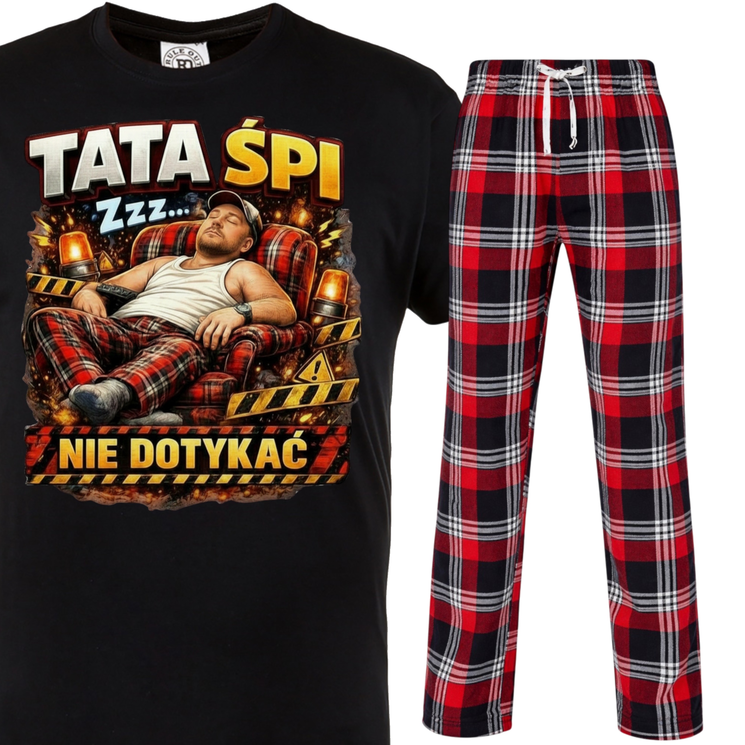 Pánské pyžamo s vtipným bavlněným tátou na spaní dárek Den otců