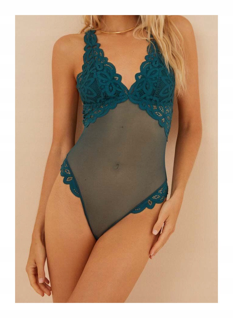 Dámské Krajkové Body Women'secret Bodylette Autumn Zelená XL