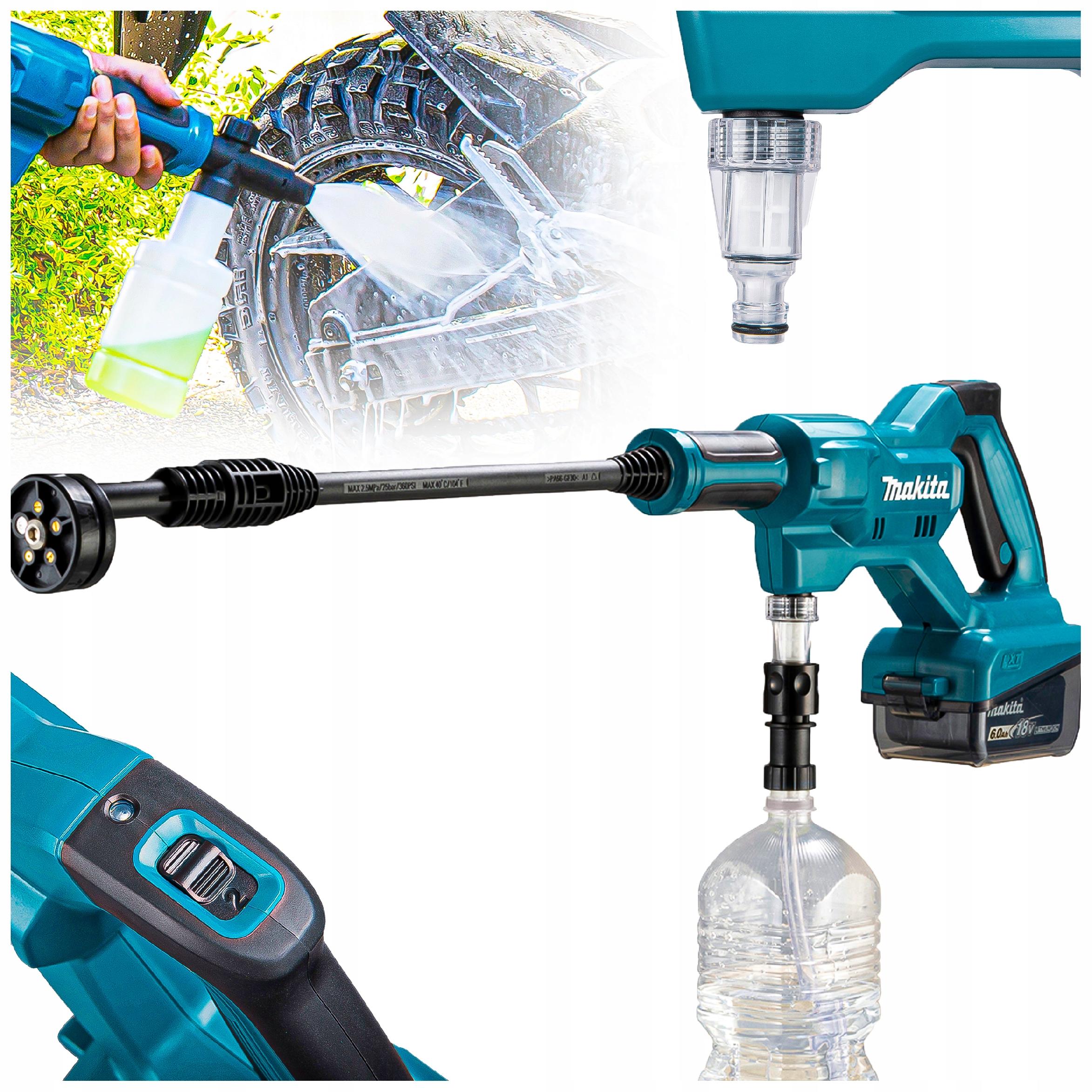 Aku tlaková myčka 2 režimy 24 bar 250 W Pistole lehká Makita