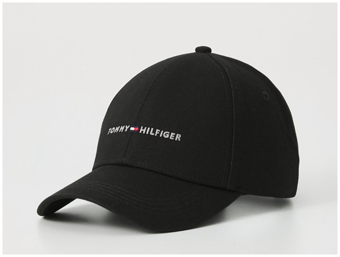 Černá Kšiltovka Tommy Hilfiger s logem