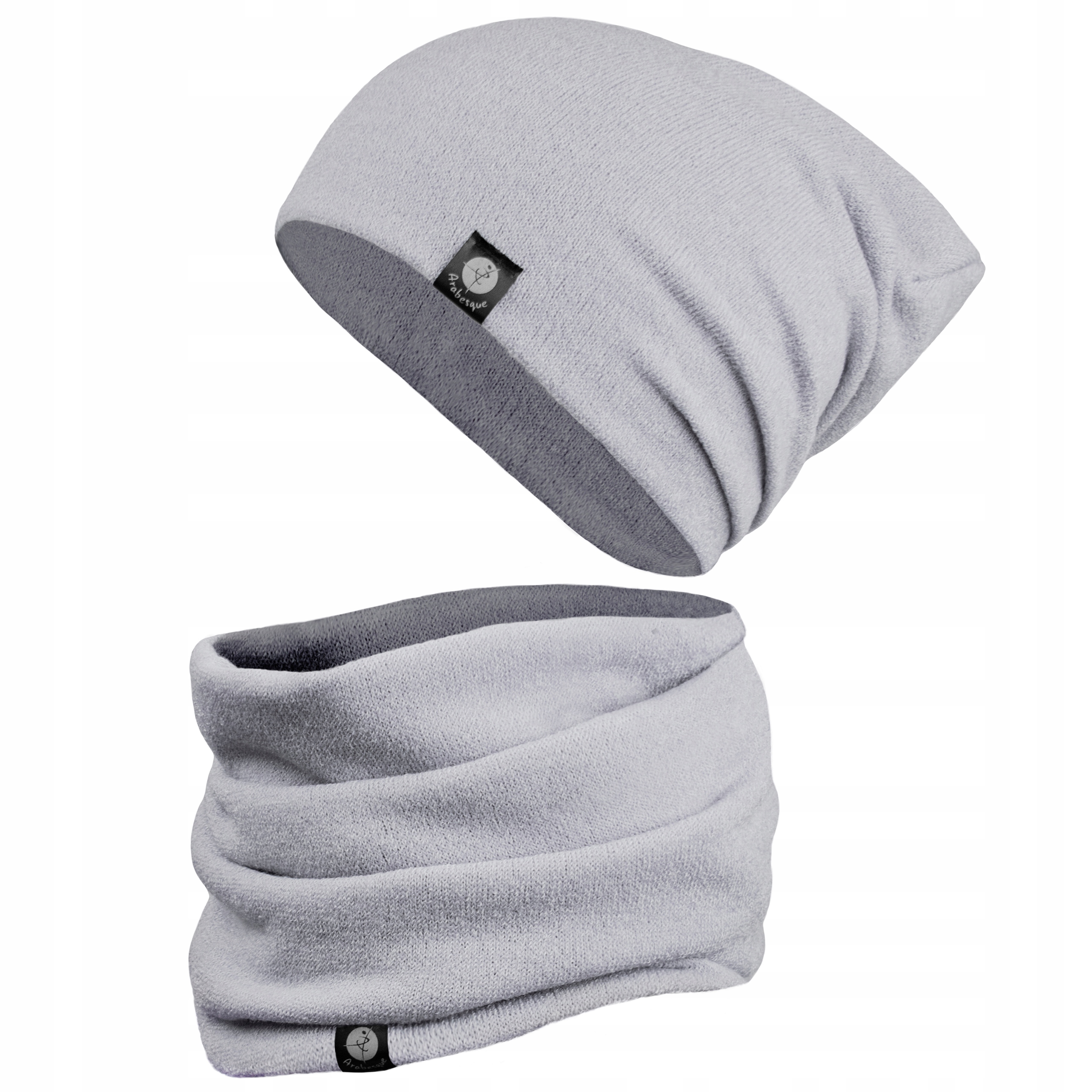 

Damski ciepły komplet czapka i komin szalik rozm S