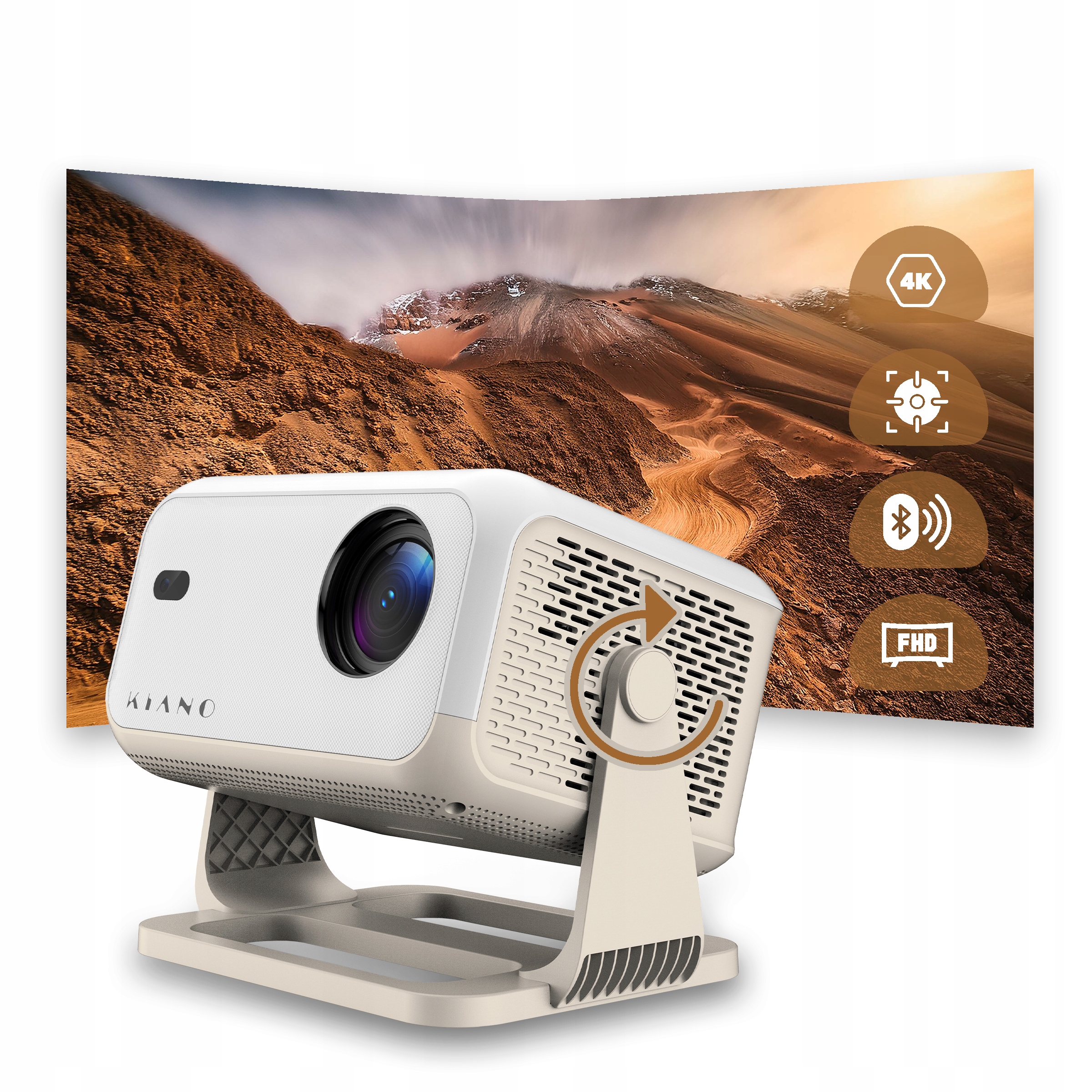 Projektor mini Projektor Kiano KVC01 WiFi Android 11 Full Hd 4K Autofocus Led