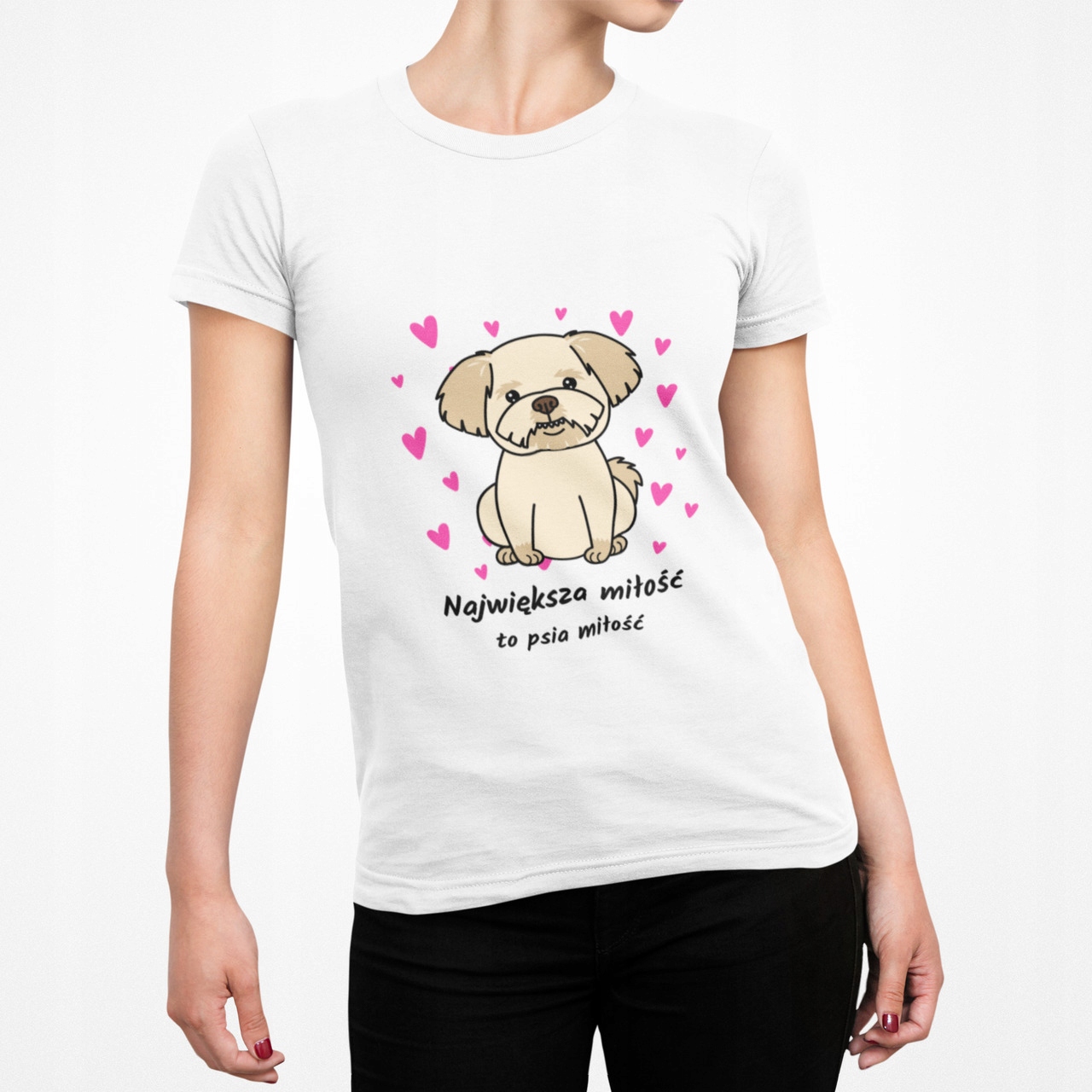 

T-shirt Koszulka L Z Pieskiem Psem Własny Napis