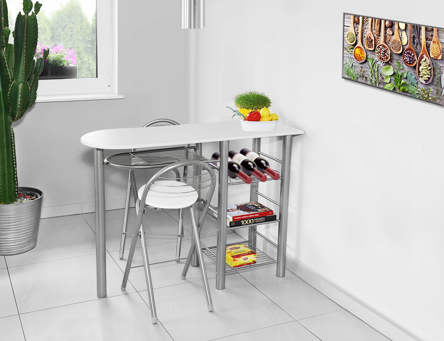 ELIZA barek kuchenny stół WYSPA stolik wysoki Szerokość mebla 114 cm