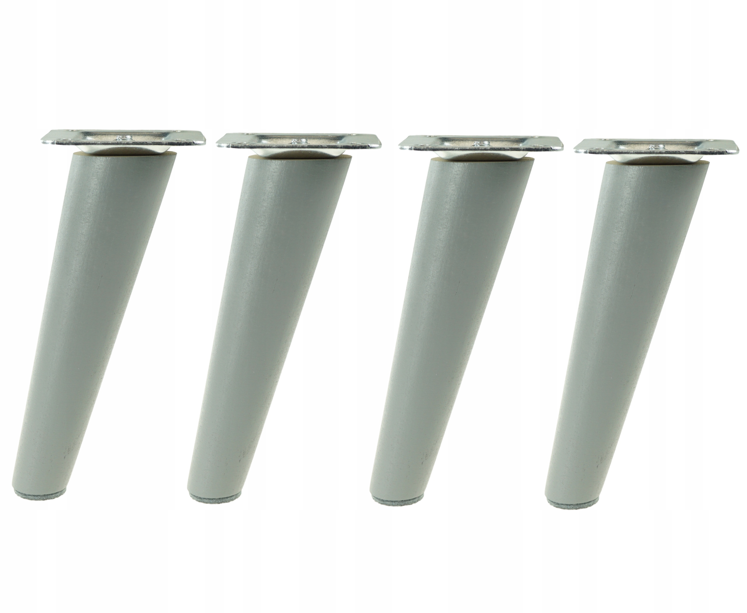 

Nogi szare drewniane skośne zestaw mocowanie 15CM