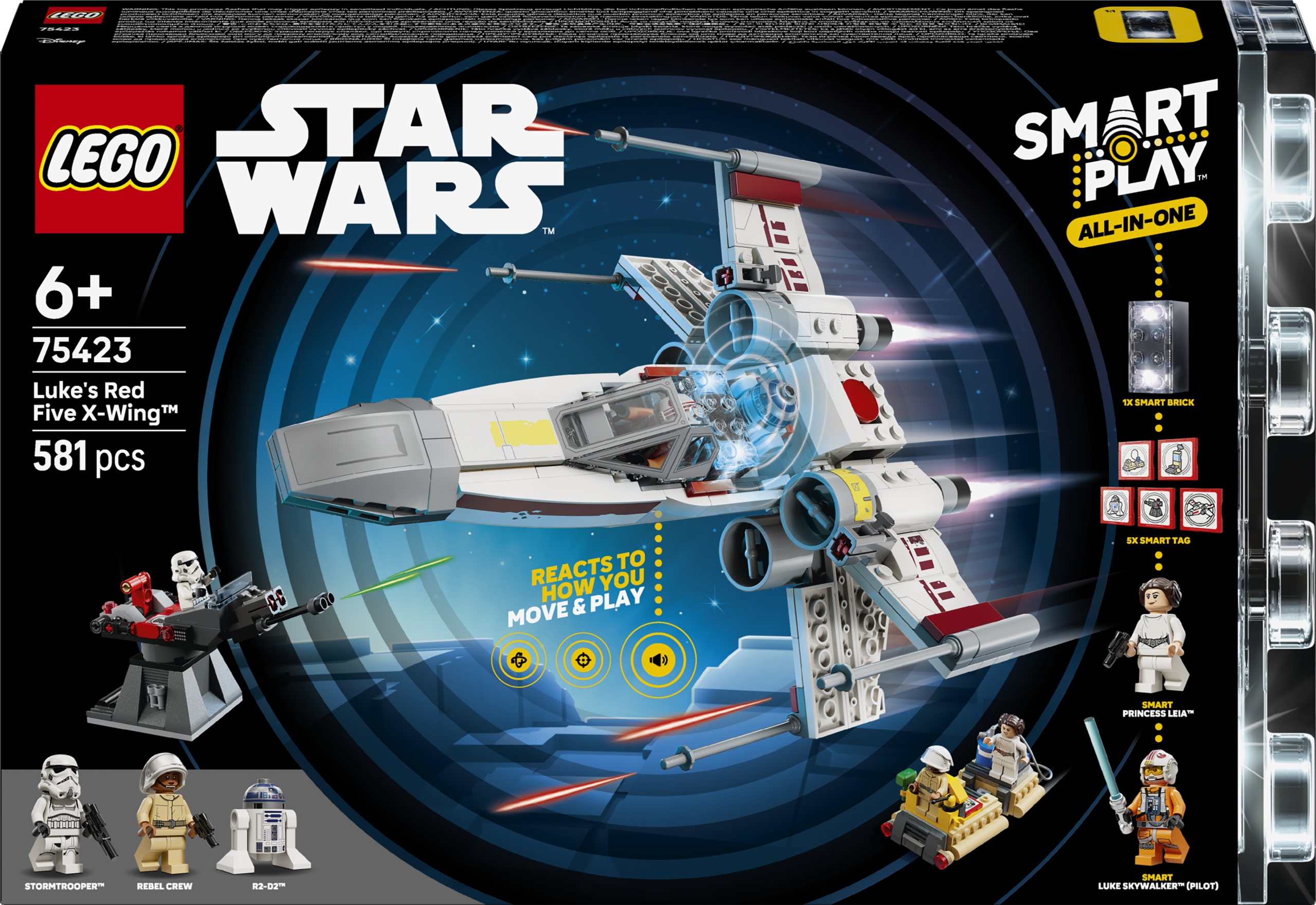 Lego Star Wars 75423 Smart Play X-Wing Lukova červená pětka