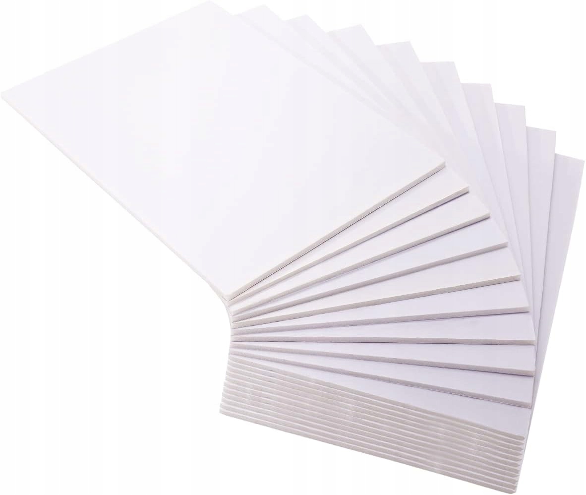 Worown Sada 20 pěnových listů A3 29,7x42 5 mm tloušťky, bílé Diy makety