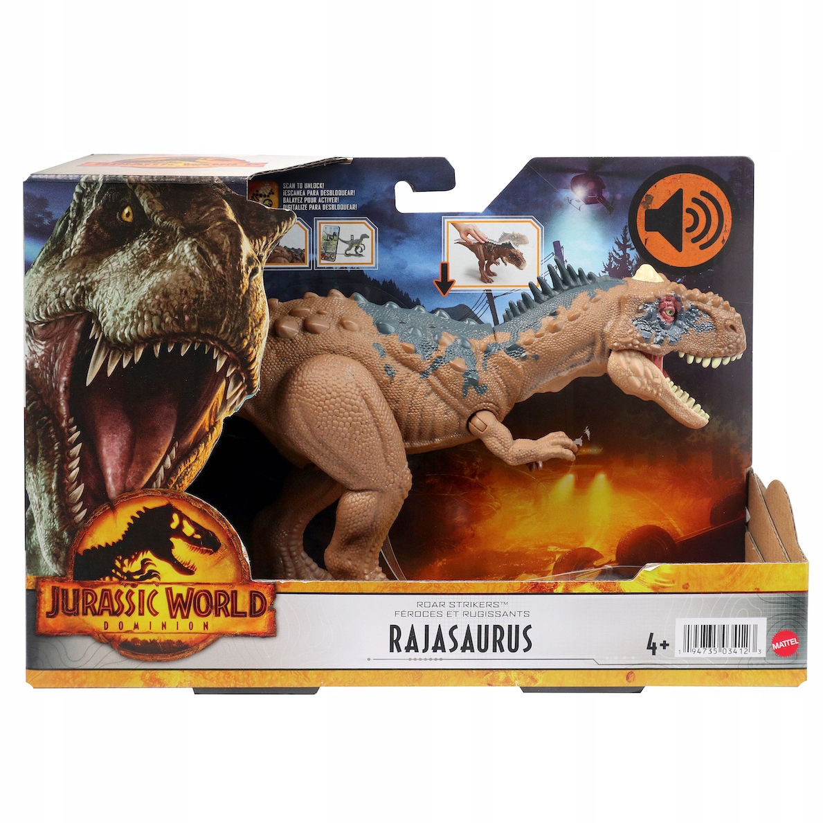 

Jurassic World Dominion Dinozaur Rajasaurus Dźwięk