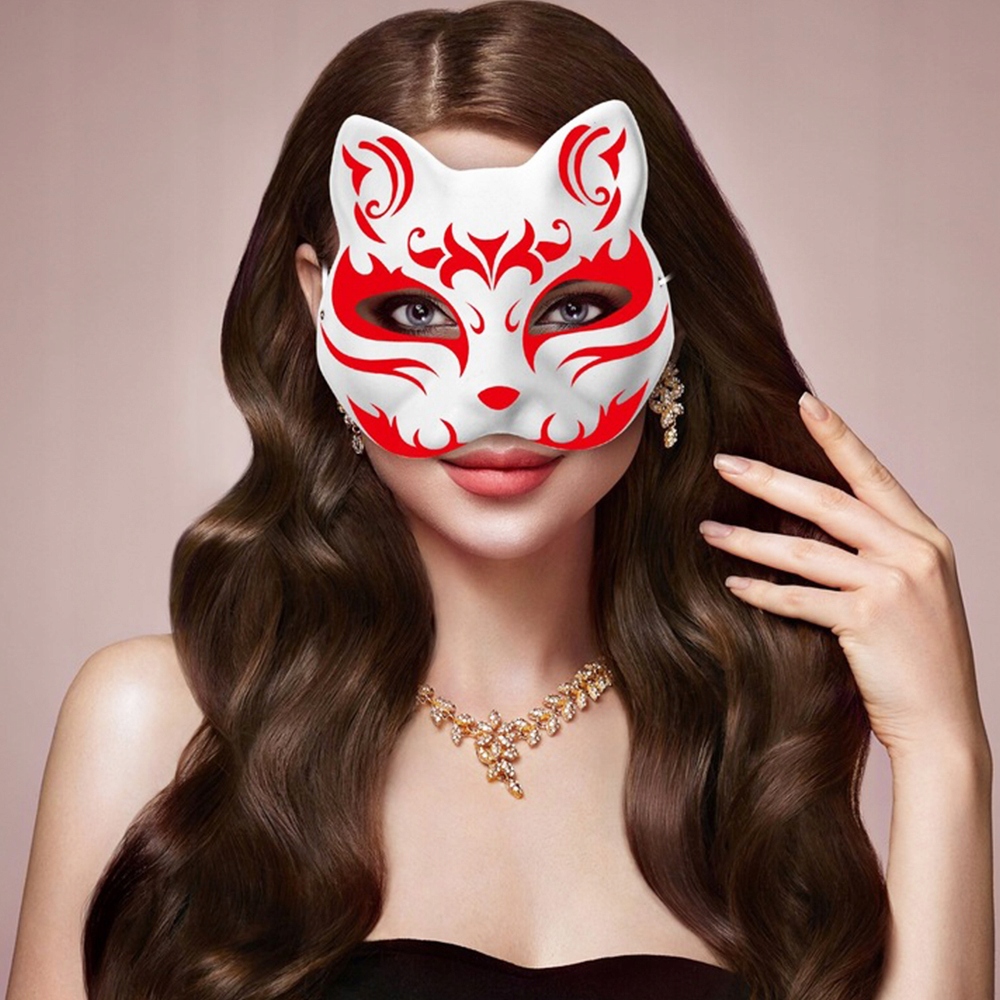5SZT MASKA NA TWARZ DLA KOTA THERIAN COSPLAY DO MALOWANIA DIY BIAŁY PAPIER Marka inny
