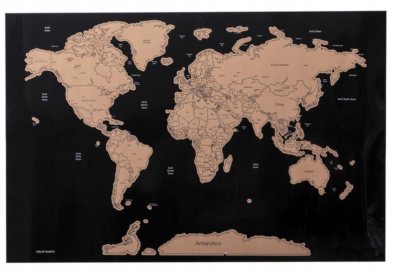 

Mapa Świata zdrapka