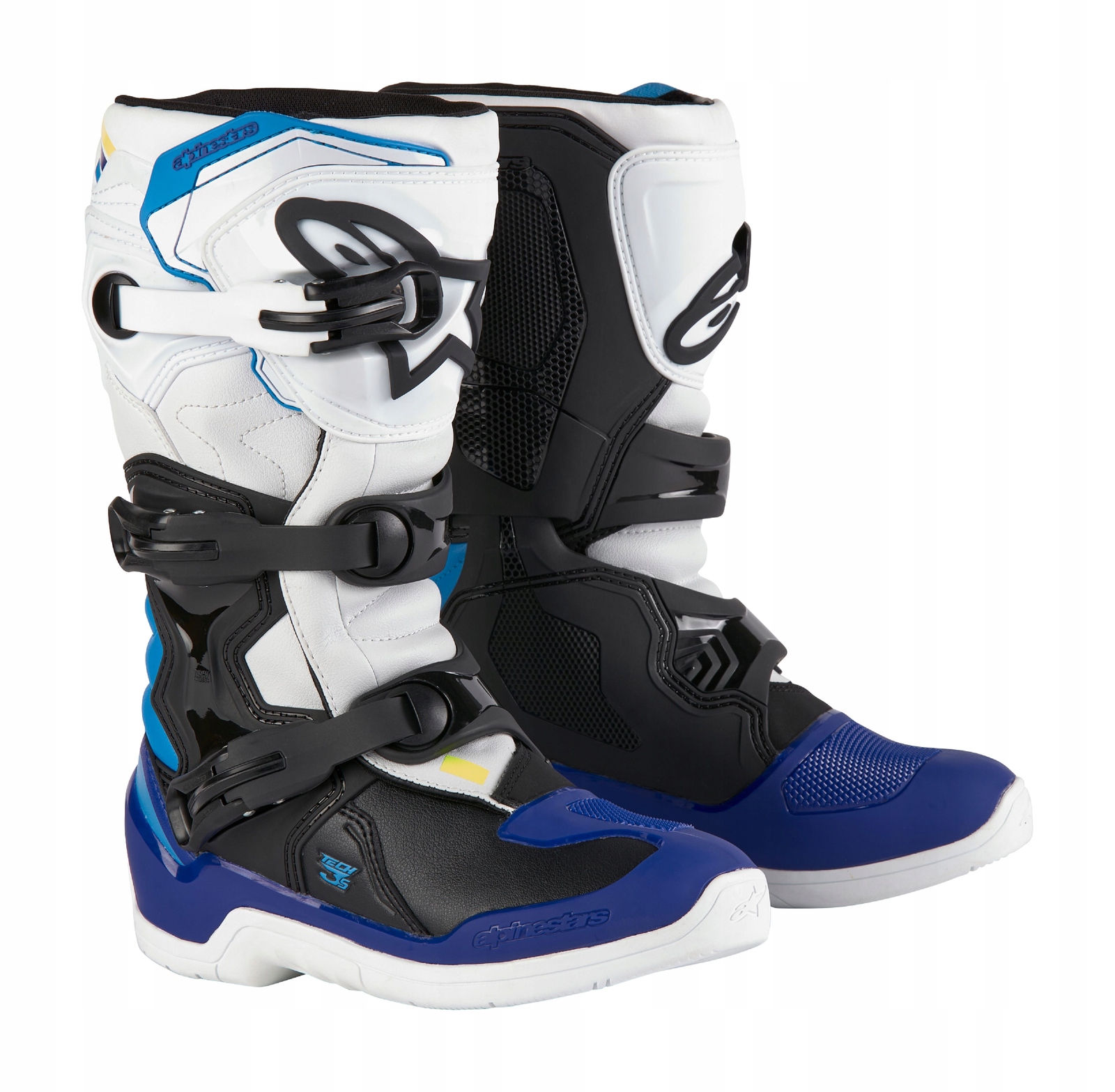 Juniorské topánky Alpinestars Tech 3s white/black/blue 3 35,5