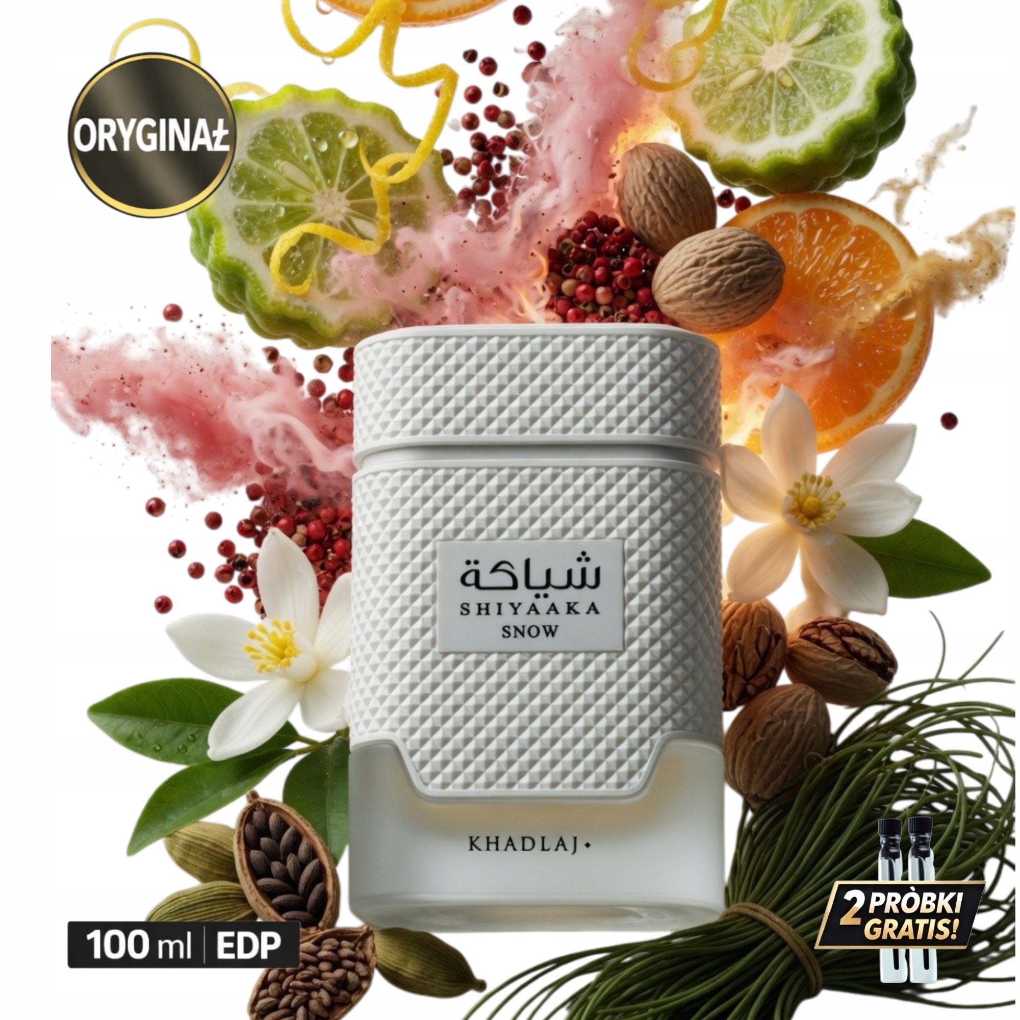 Parfém Khadlaj Shiyaaka Snow Edp 100 ml 2 vzorky Dárek