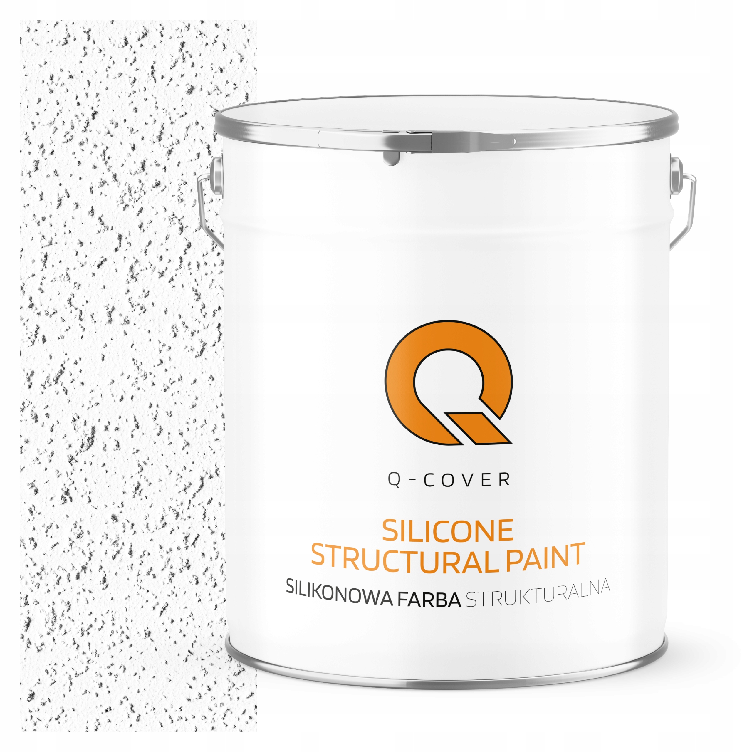 Štruktúrovaná fasádna silikónová fasádna farba 5L biela snehová F103 Uv