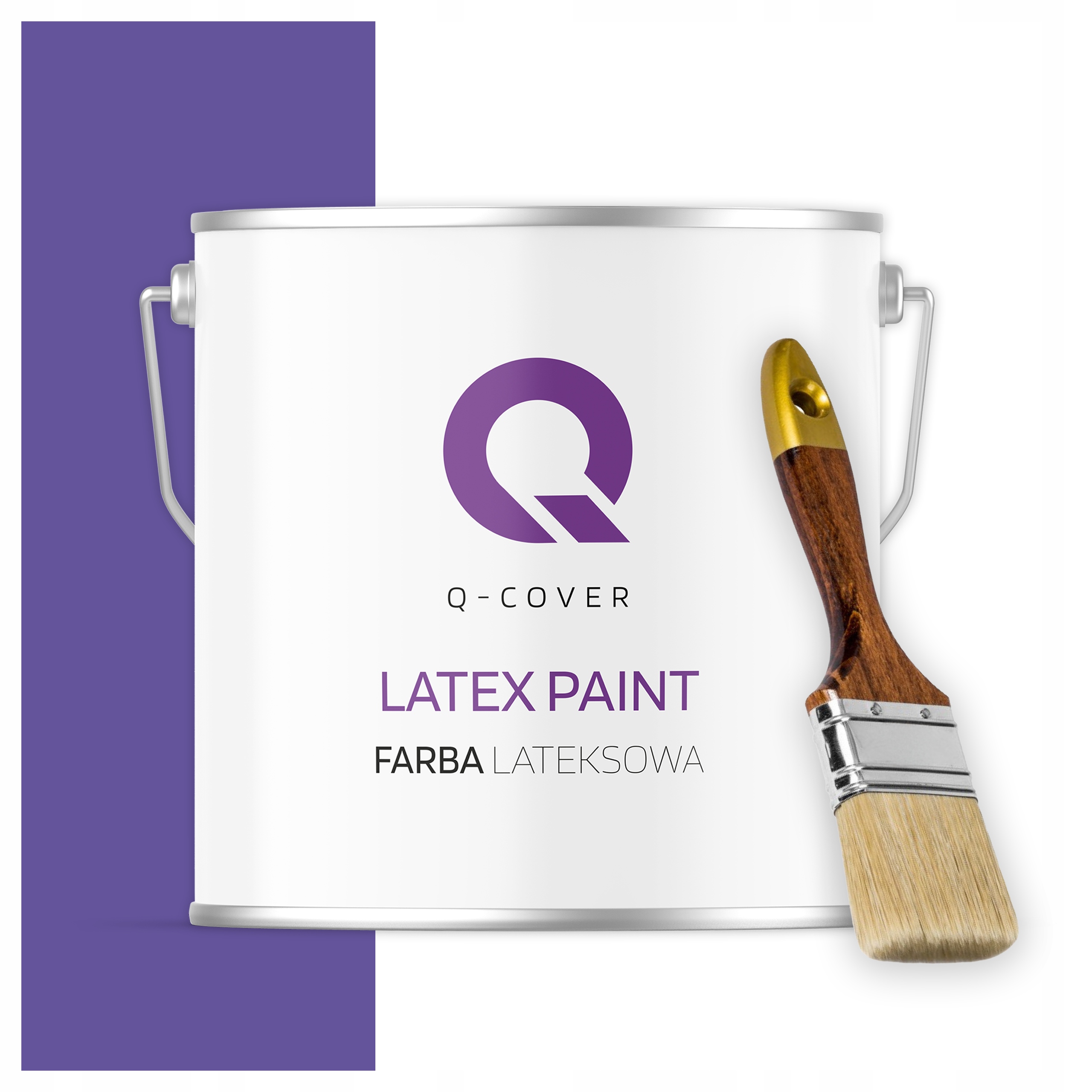 Latexová farba na steny stropov Hlboká matná 5L Purpurová H2711 štetec