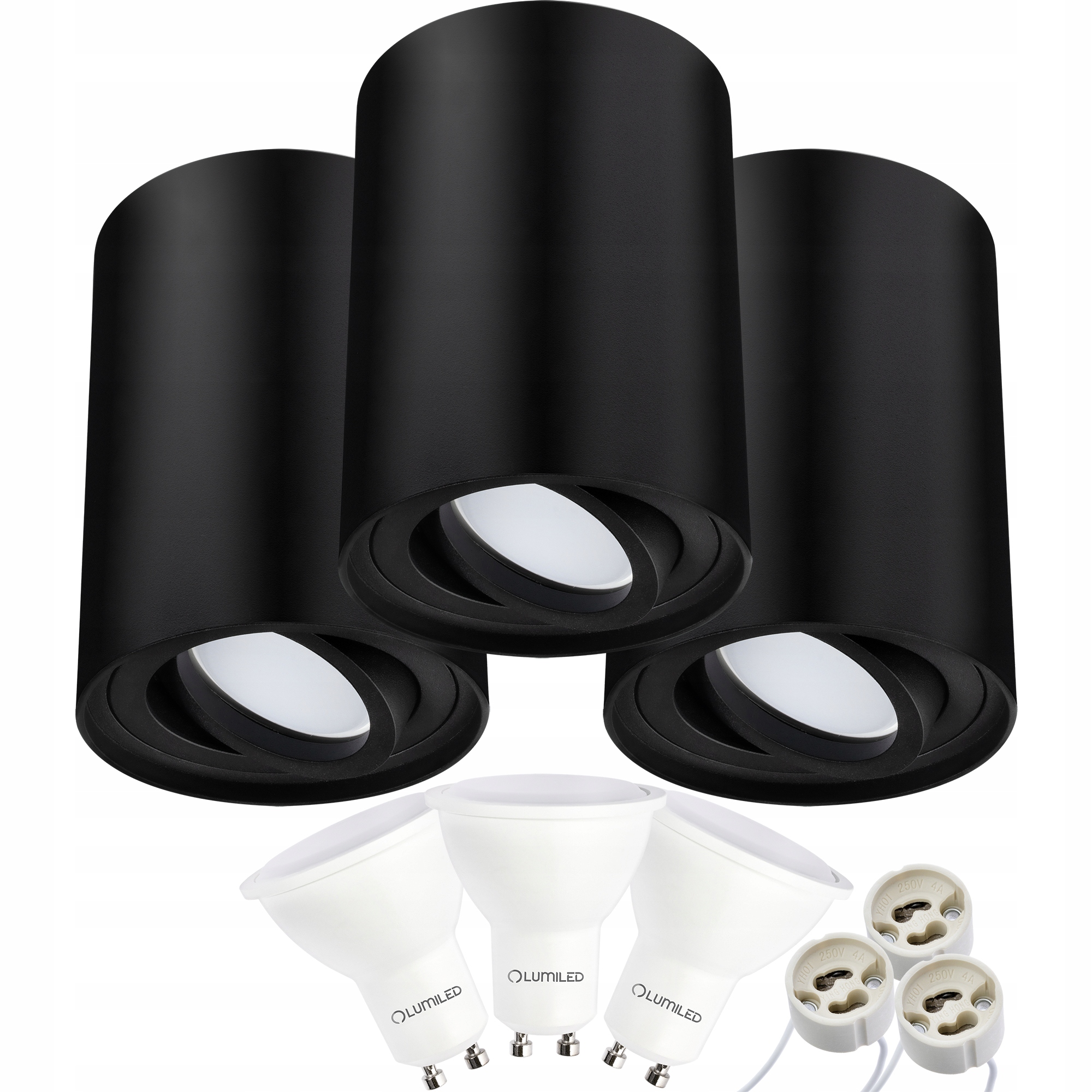

3x Oprawa Natynkowa Halogenowa Spot 115mm+LED GU10