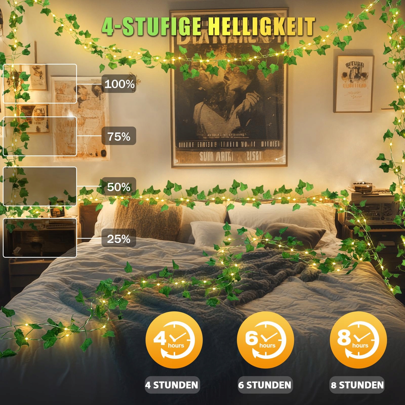 STARRYEVER Girlanda LED 20M 200 Sztuk Solarna USB Zewnętrzna Do Ogrodu — miniatura 2