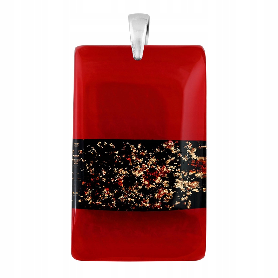 Dámský přívěsek Harfa červený sklo murano