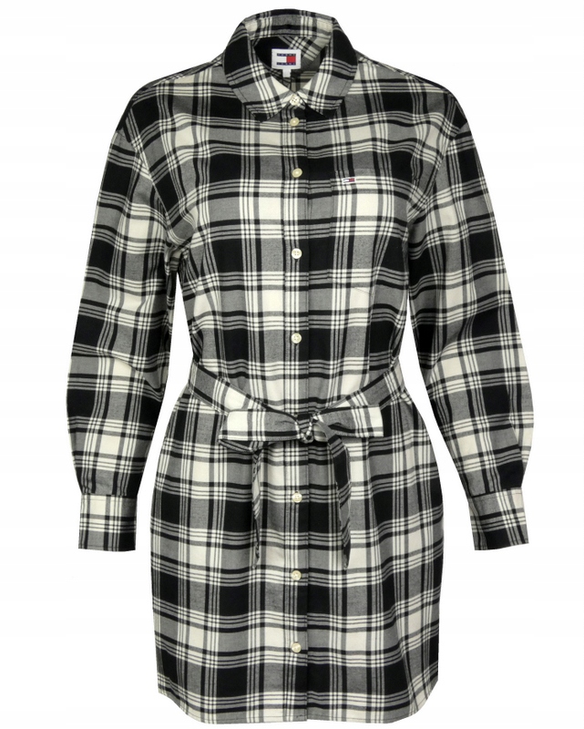 Tommy Jeans šaty sukně, kostkovaná, L