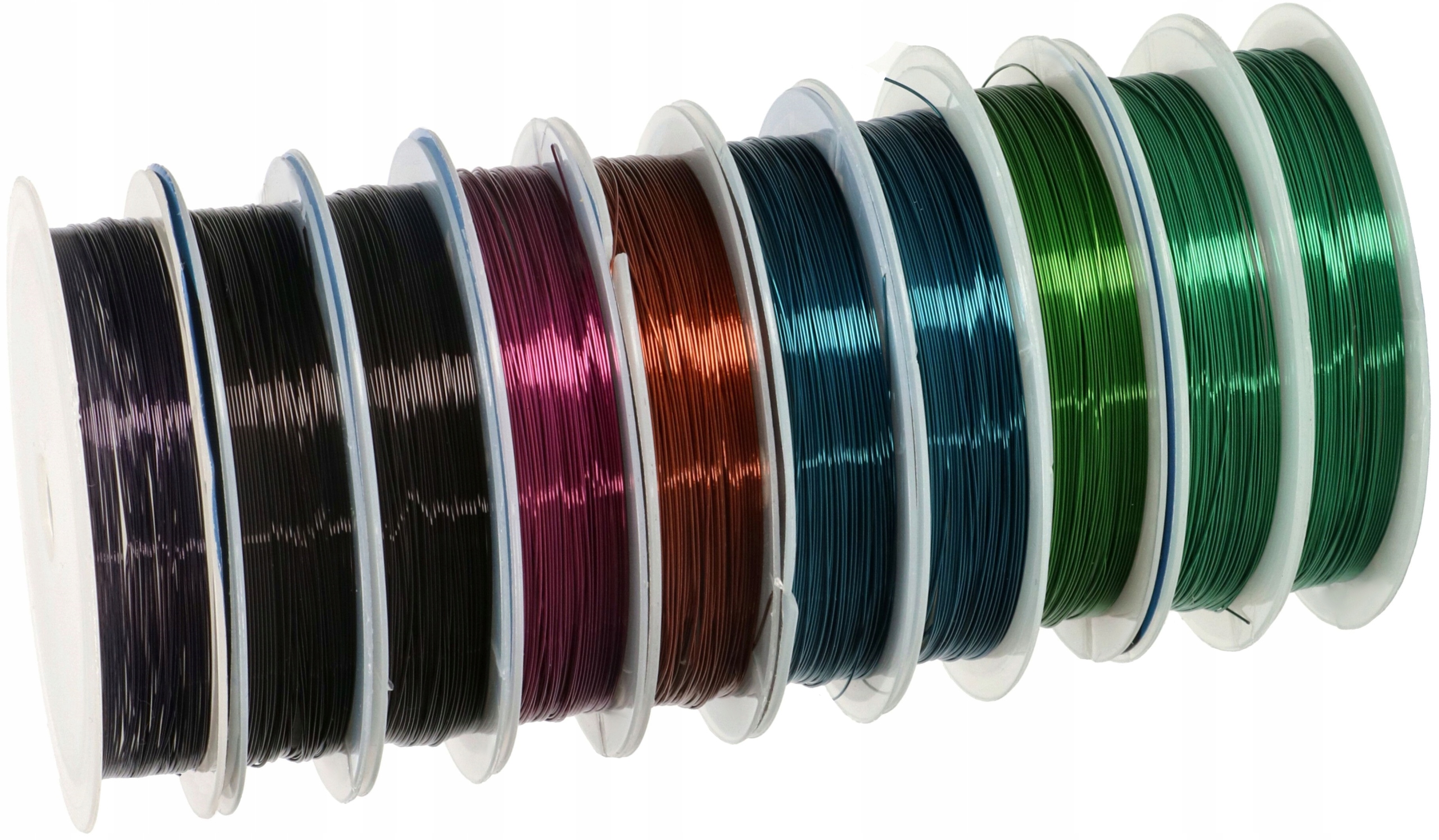 10X Měděný Drát 0,5MM Cívka MIX Barev 5M