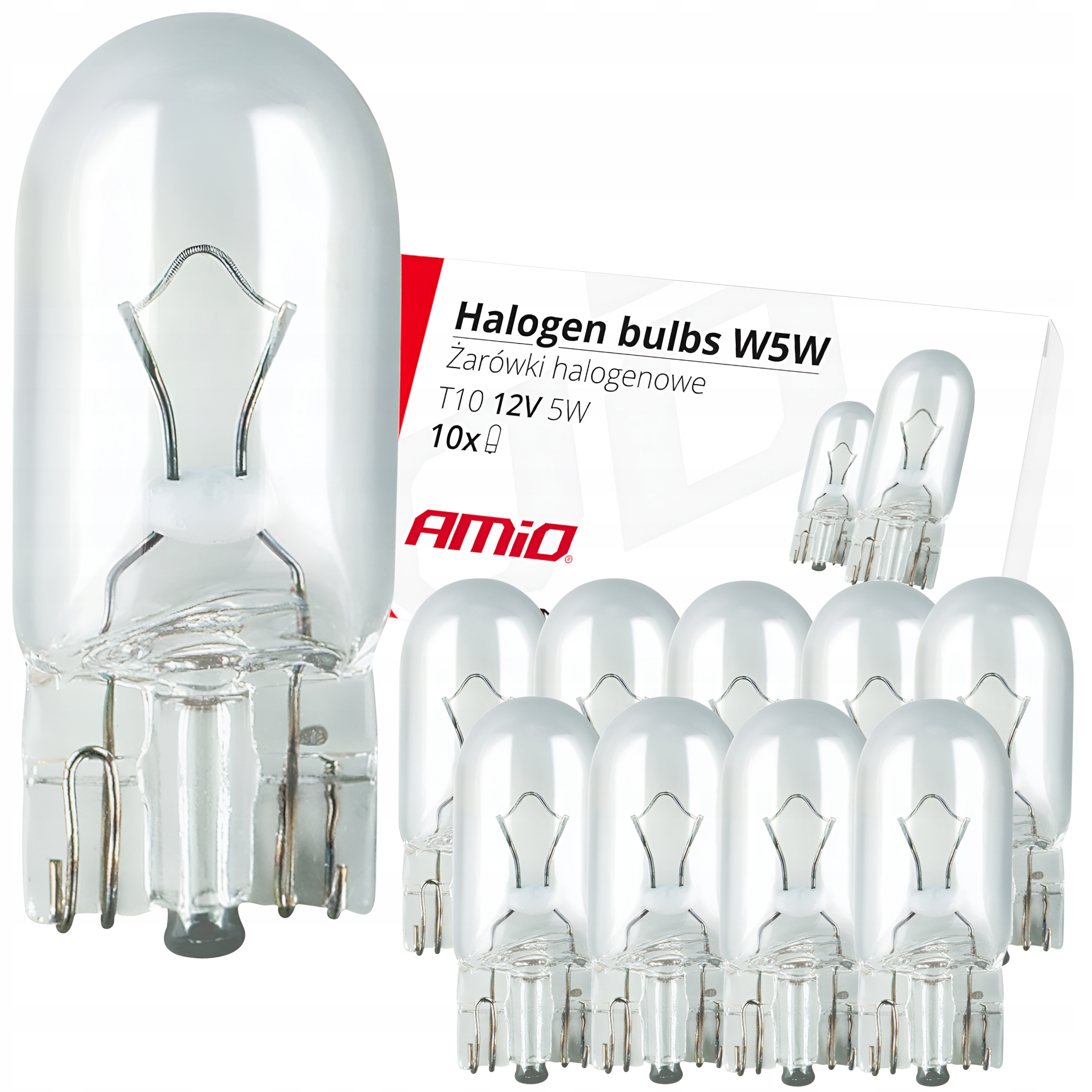 Żarówki Halogenowe W5W T10 5W W2.1X9.5D 12V 10SZT