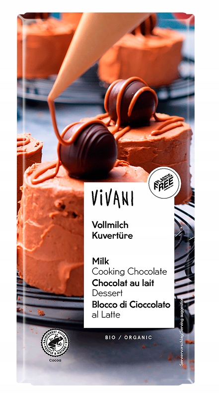 Levně Čokoláda Mléčná Kuvertura Na Vaření Bio 150 g Vivani