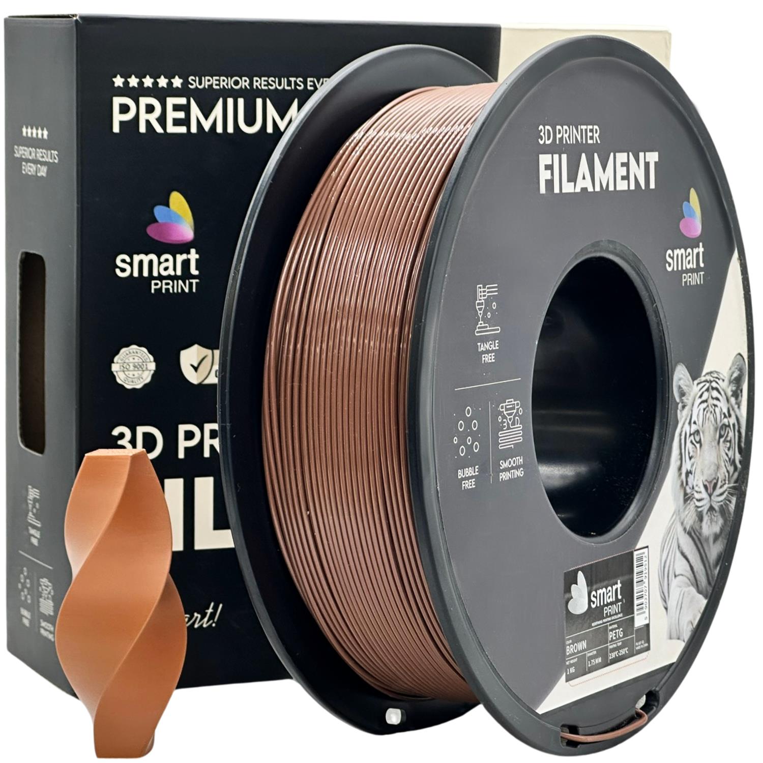 2 x Filament Petg Smart Print 1.75mm 1kg Brązowy Brown Wytrzymały 3D