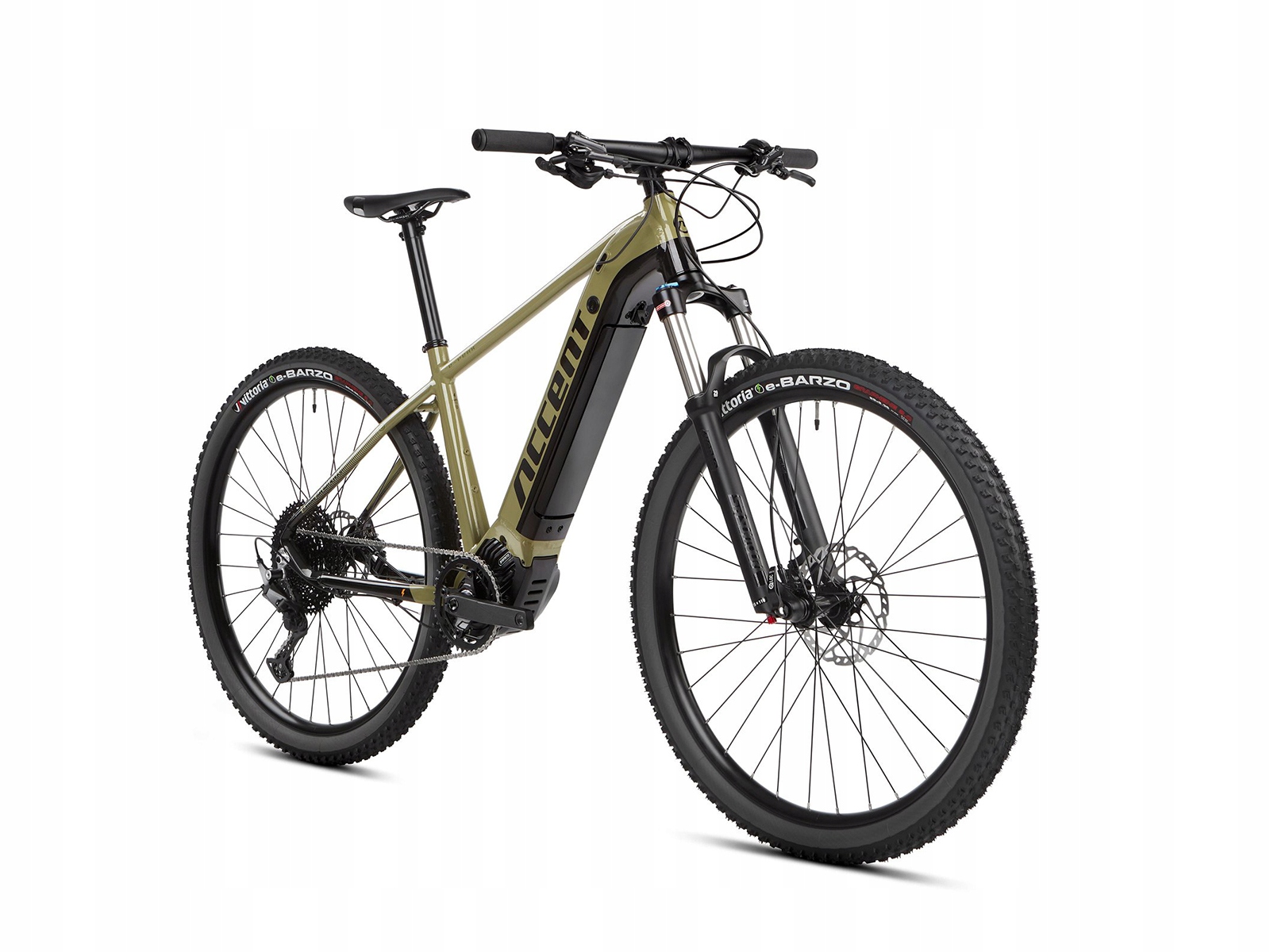 Rower elektryczny Accent E-Peak M500 zielony rama 19 cali