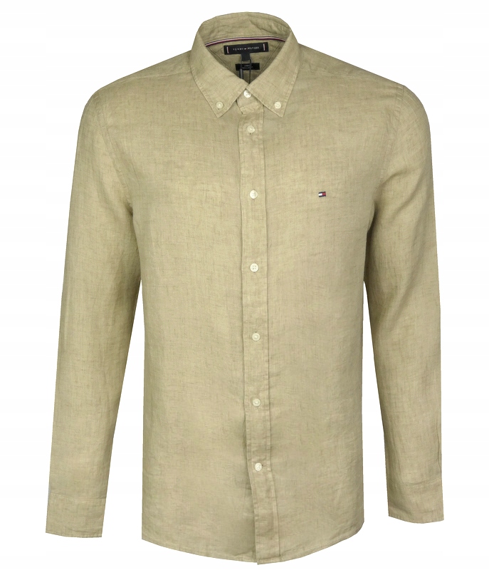 Tommy Hilfiger pánská košile, lněná, béžová, M