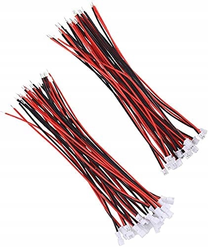 40 ks konektorů Jst Micro Pico 1,25mm 2Pin 100mm