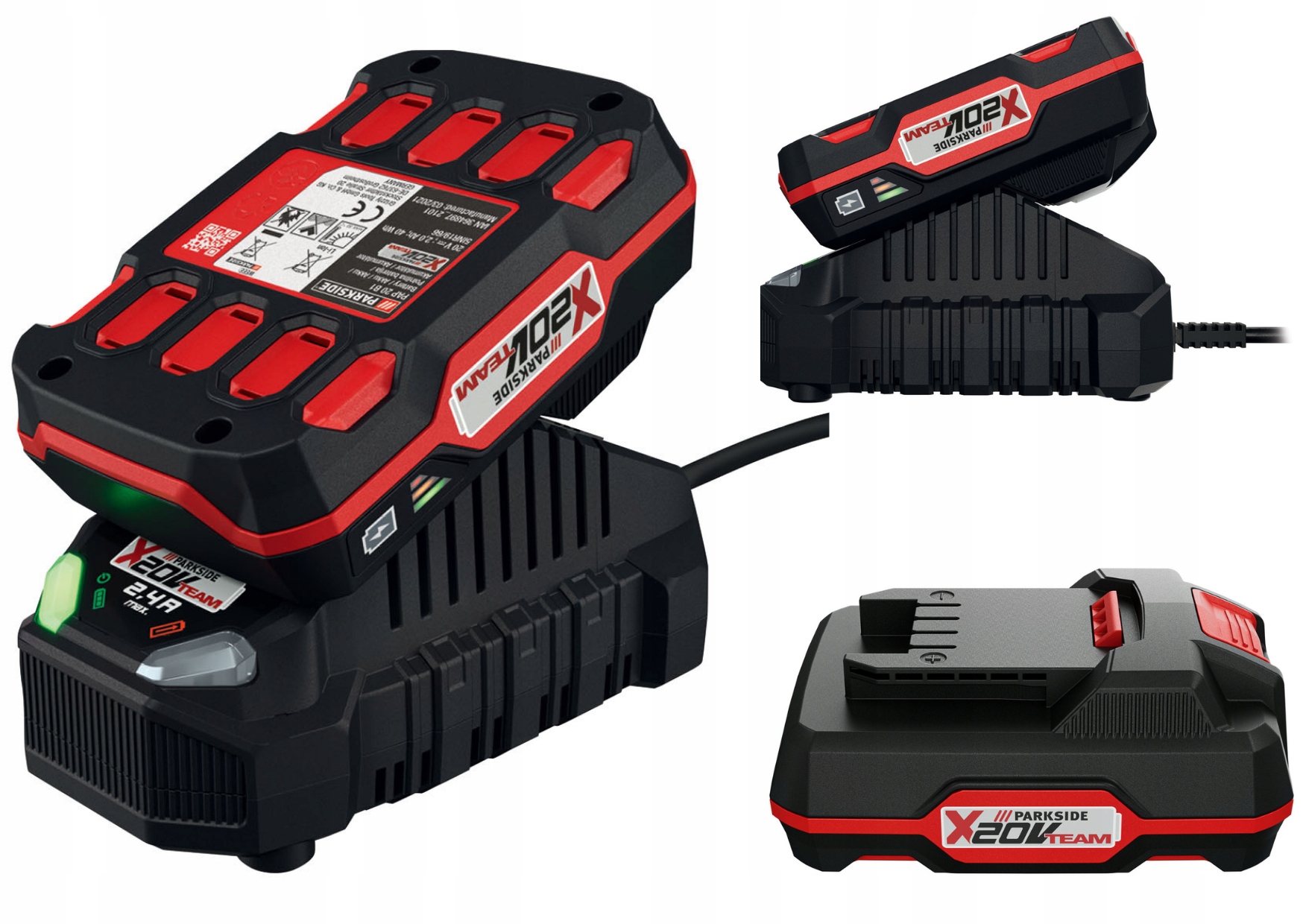 

Zestaw Parkside Ładowarka + Akumulator 2aH 20V 65W