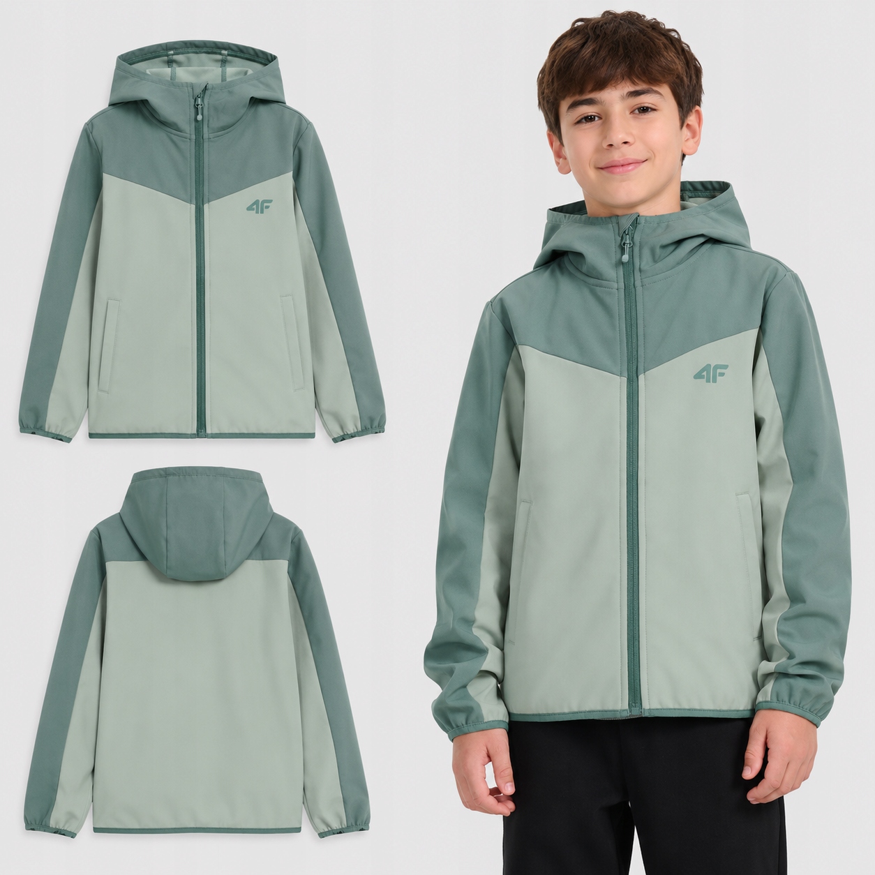 Kurtka Chłopięca 4F Wiosenna Przejściowa Softshell 164 M477 SS26