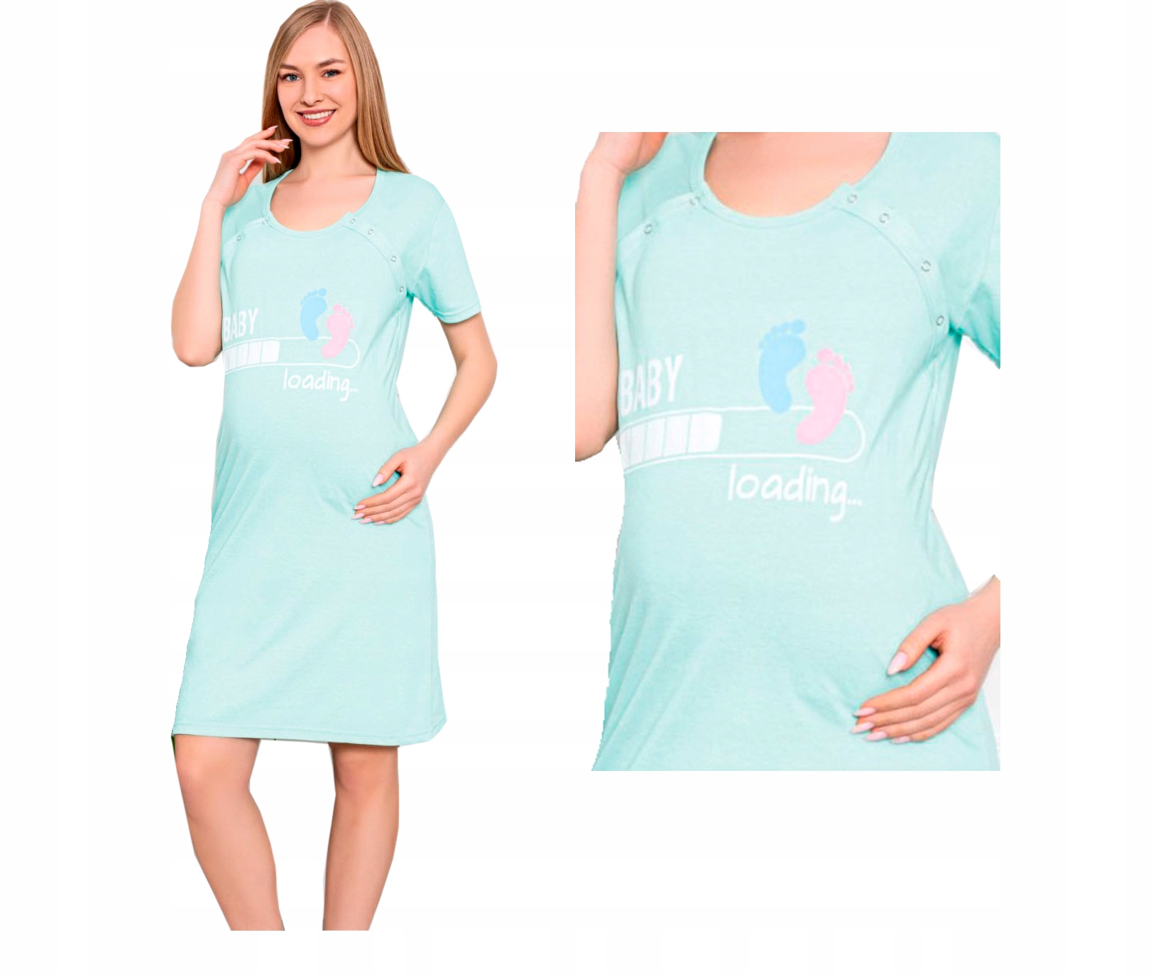 

Koszula Koszulka nocna ciążowa karmienia 3XL napy