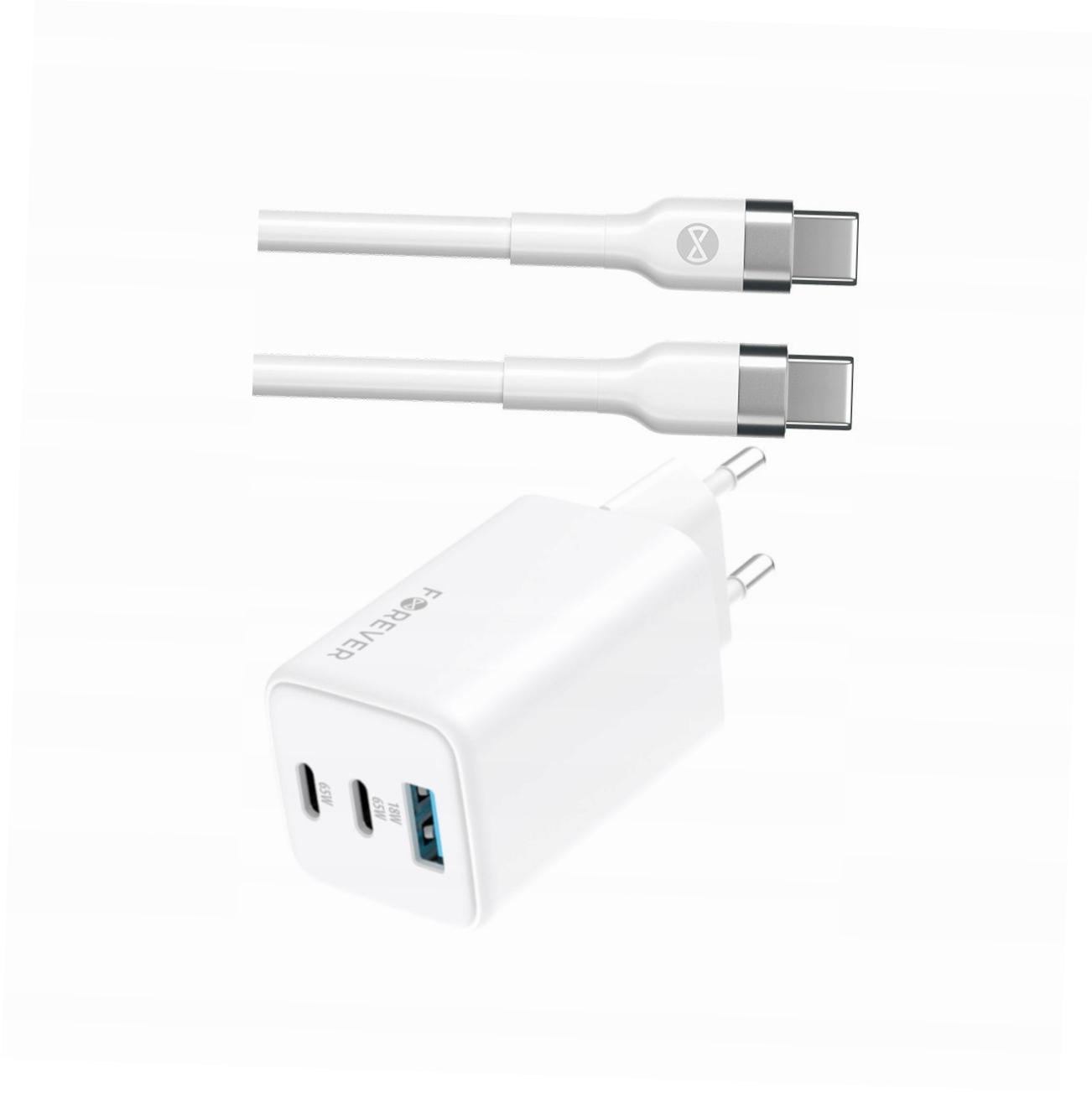 Szybka ładowarka GaN 65W 3 wejścia z długim kablem 2m do Nothing Phone 2a