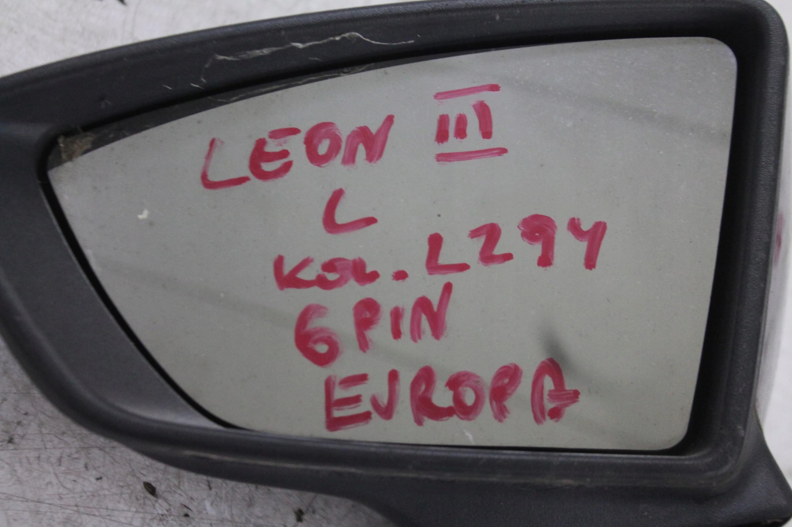 mirror left 6PIN SEAT LEON III LZ9Y 12-20 EURO