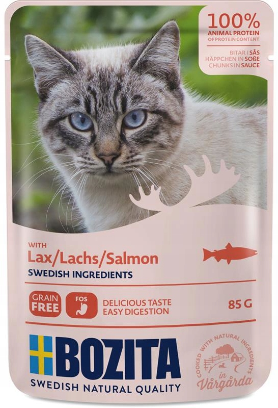 Levně 9 x Bozita kousky v omáčce s lososem 85 g