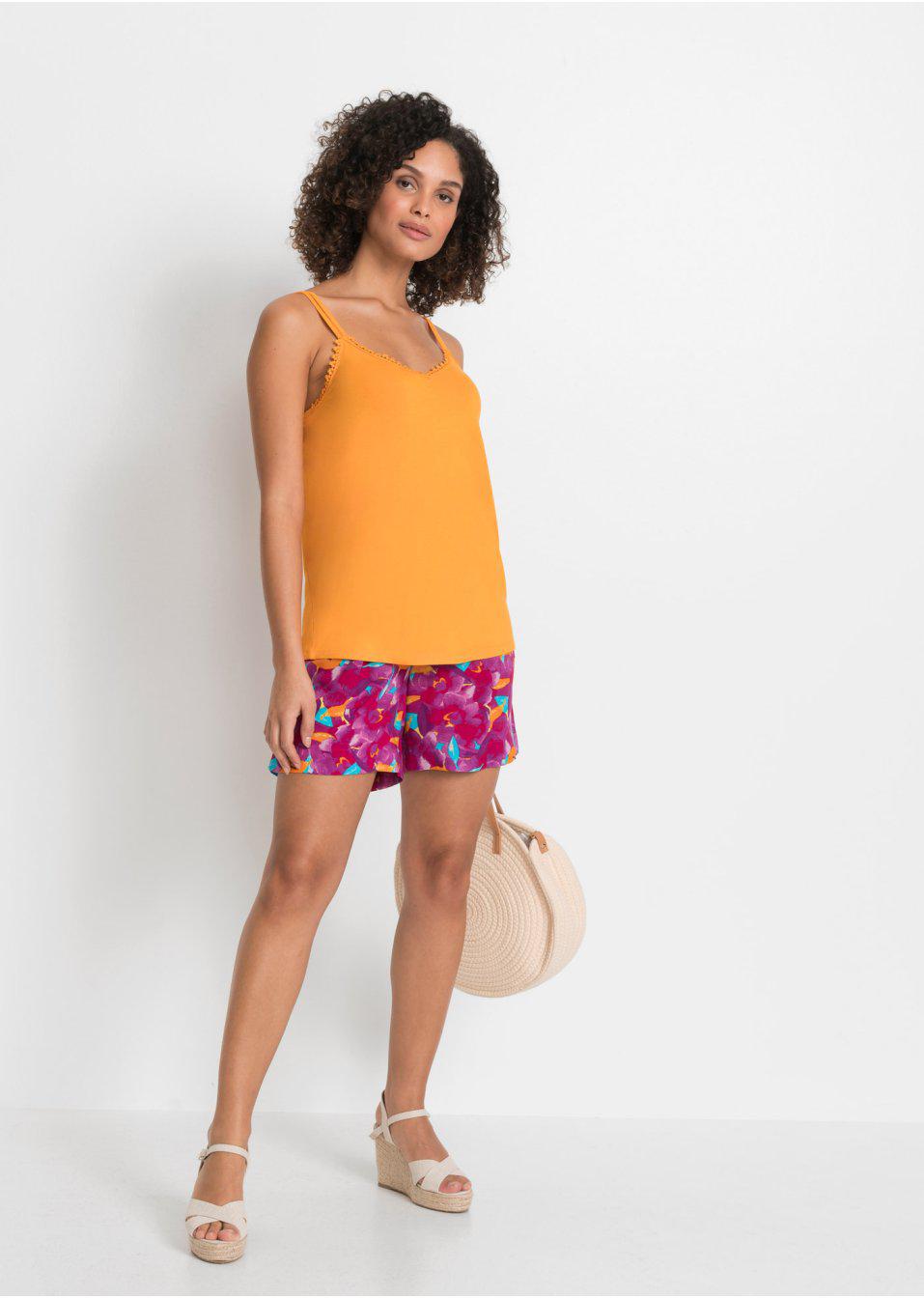 POMARAŃCZOWY TOP Z WISKOZY B.p.c _SM 34 Marka Inna marka