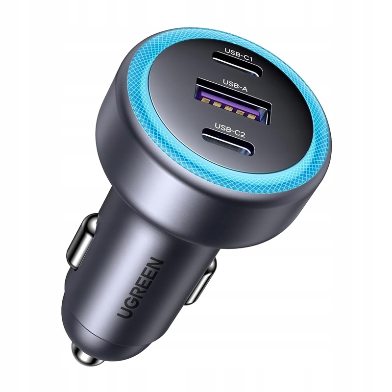 Ładowarka Samochodowa Ugreen EC307, 30W, 3 Porty Usb-c I Usb-a