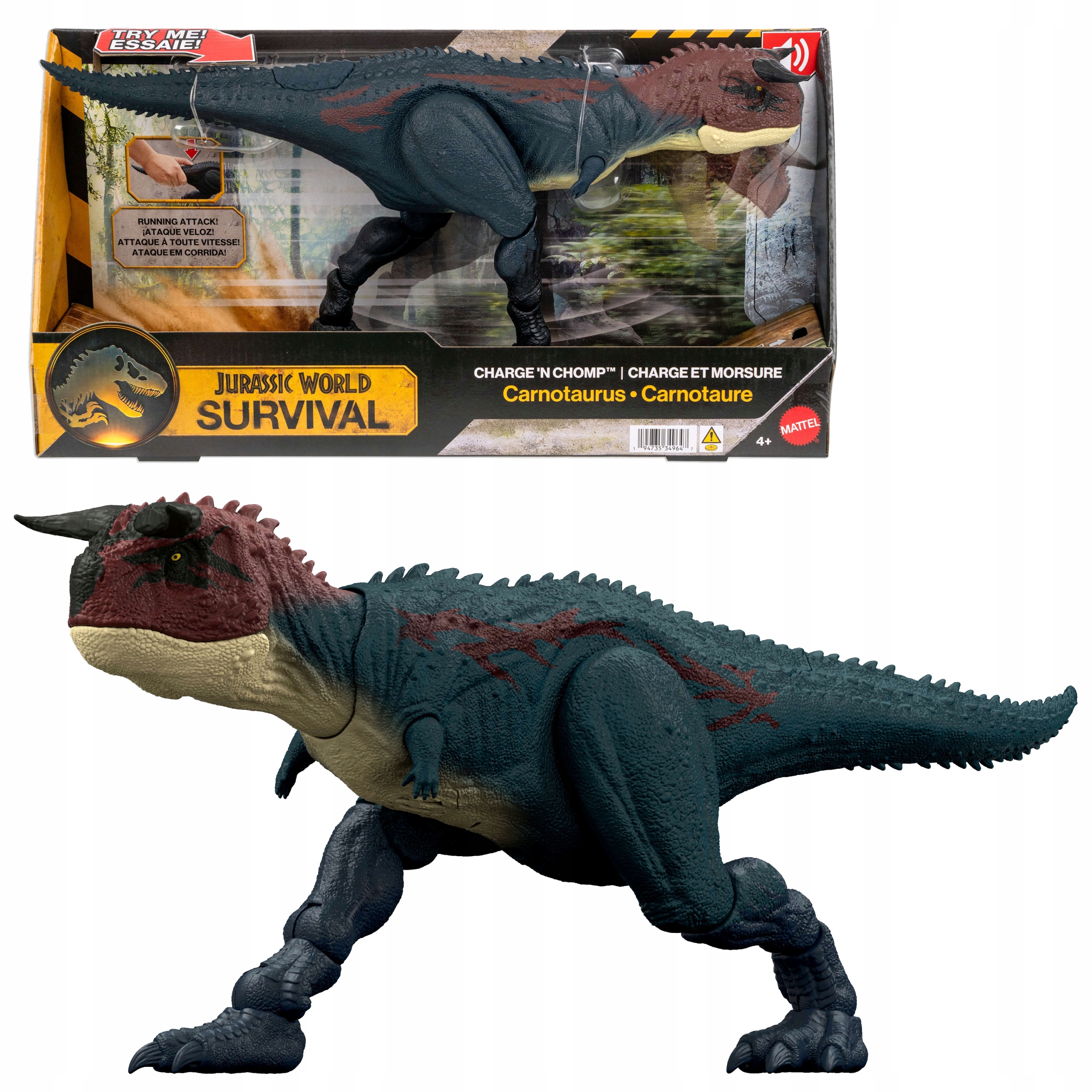 Jurassic World Karnotaur Rozpędzony atak Dinozaur z funkcją JKG85