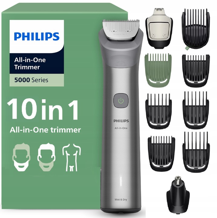 Maszynka Trymer Philips Multigroom Do Włosów Zarostu Brody Ciała Golarka